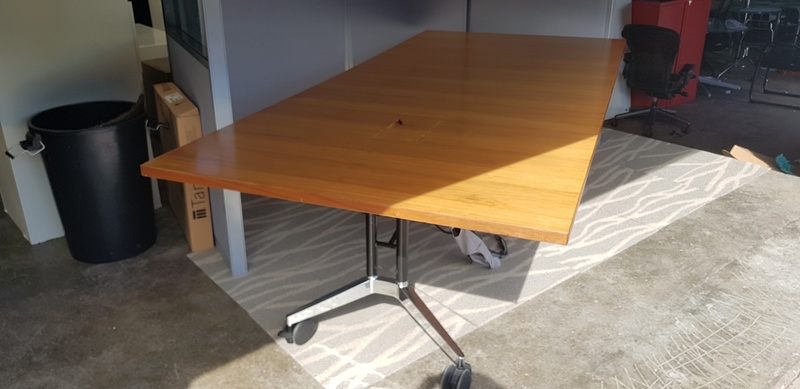 2600 x 1200 mm Wilkhahn Confair veneer mobile folding tables