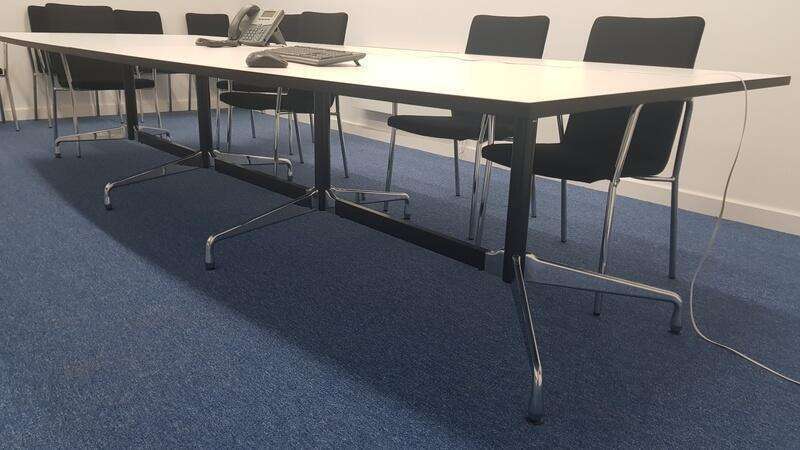 3600x1400mm NEW top white table with Vitra legs