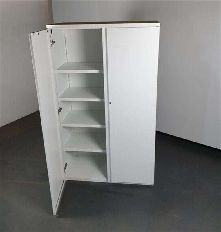 Metal White Tall Cupboard