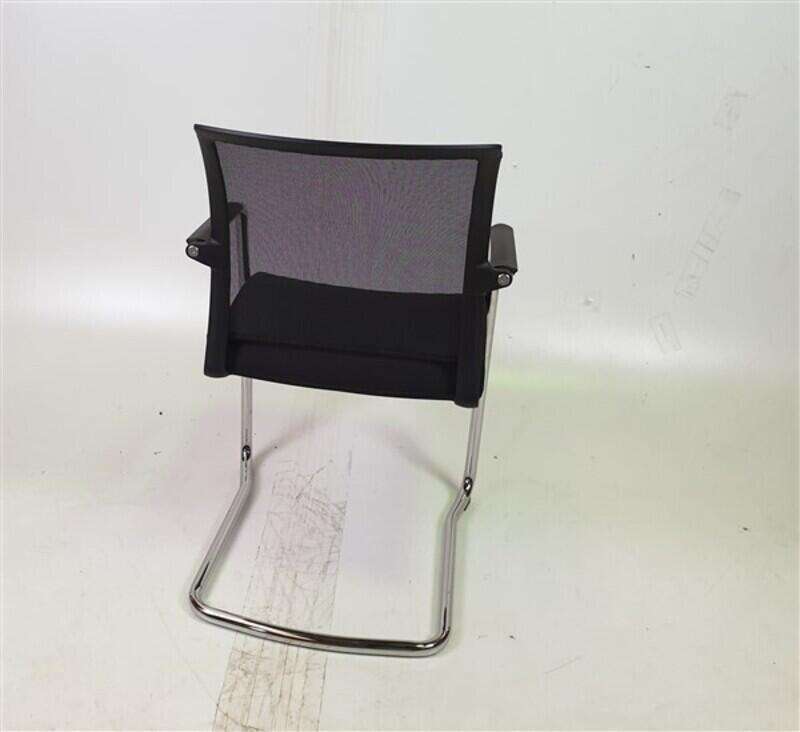 Pledge Black Mesh Back Fabric Seat Stackable Chair