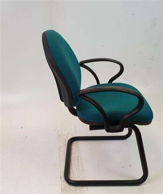 Green/Aqua Fabric Meeting Chair