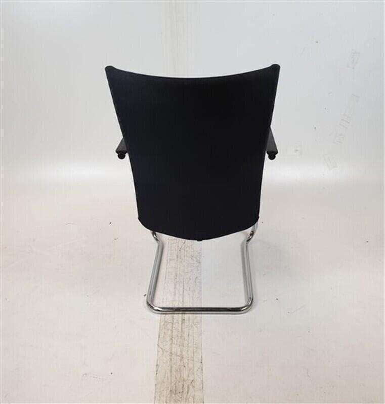 Black Fabric Back & Seat Meeting Chair