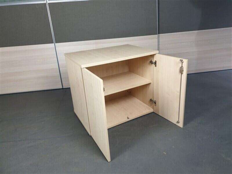 Maple Wooden Desk High Cupboard
