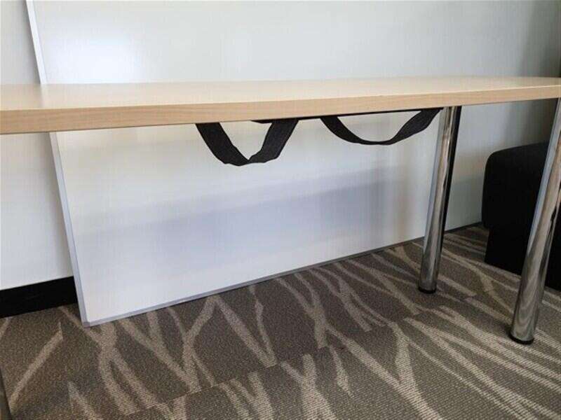 1500w mm Sven Maple Desk with Chrome Legs