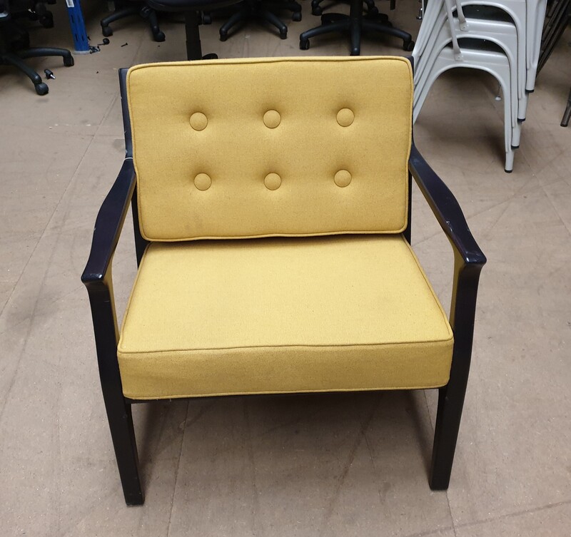 Low mustard chair | Recycled Business Furniture