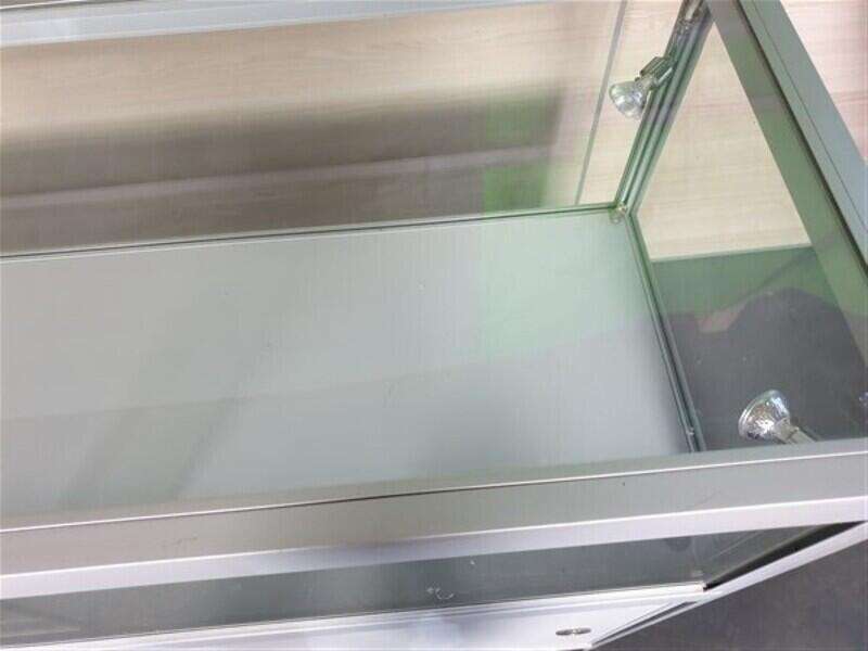Glass & aluminium display cabinet