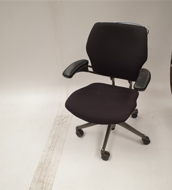 Humanscale black chair grey frame
