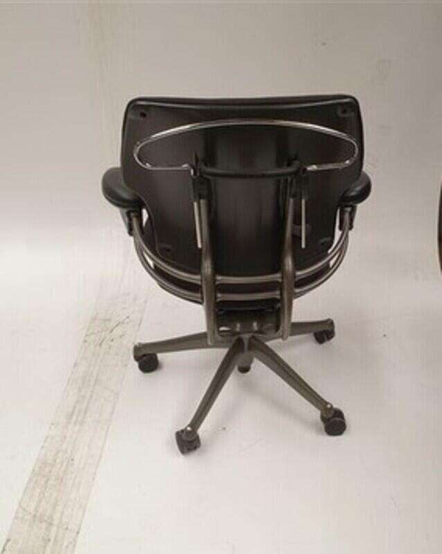 Humanscale black chair grey frame