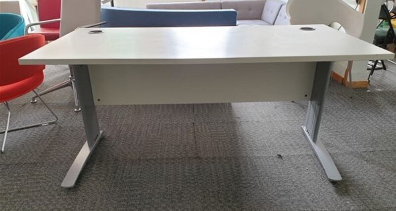 White desk freestanding