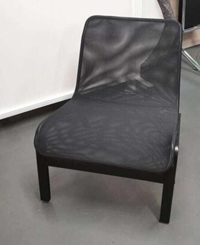 Low black mesh chairs