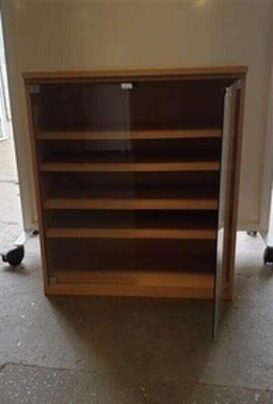 930h mm Shelving Unit with Glass Doors