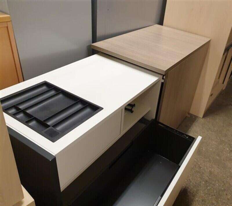 Desk high storage unit