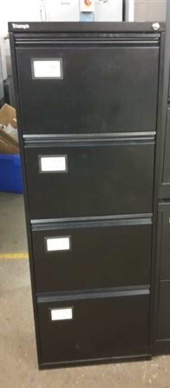 Triumph black 4 drawer filing cabinet
