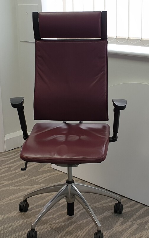 Sedus wine leather operator chair
