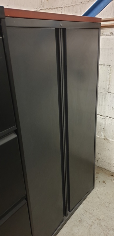 Graphite metal cupboard 1340h