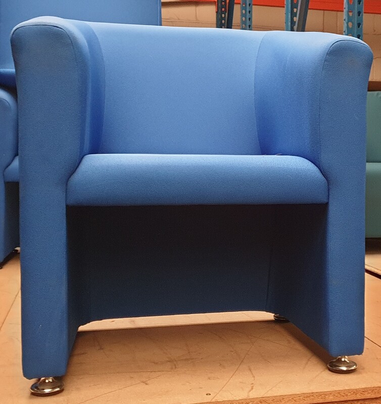 Royal Blue Fabric Tub Chair