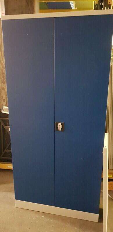 1950mm high blue/grey metal cupboard