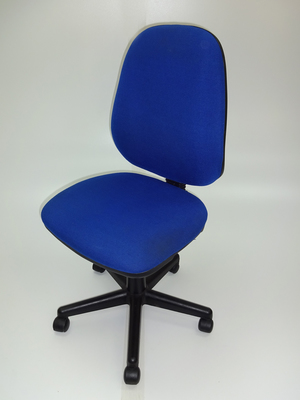 Blue twin lever operator chair