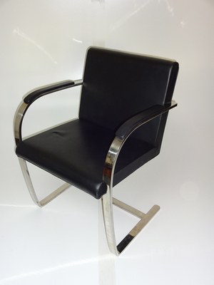 Black leather cantilever boardroom chairs
