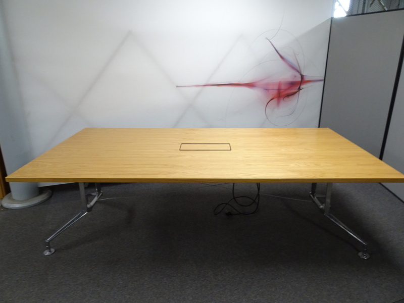 2400w mm Oak Meeting Table