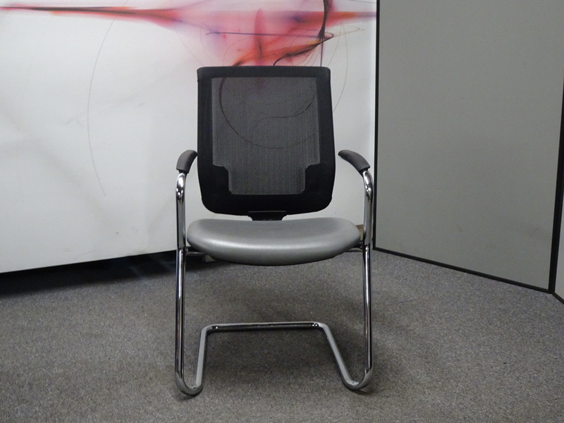 Connection 'My' Mesh Back Meeting Chair in Grey & Black