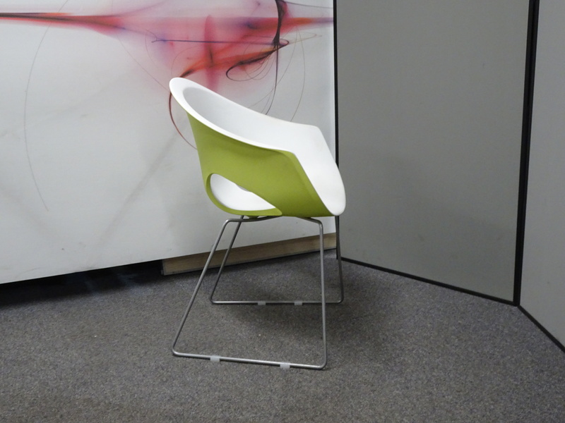 Connection Armchair in Lime Green nbspWhite Plastic