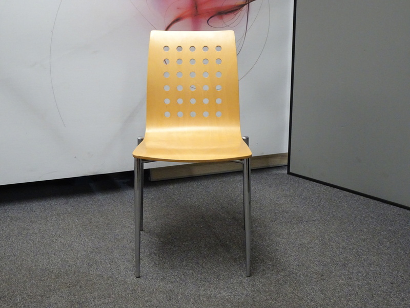 Beech Plywood Chair with Perforated Back