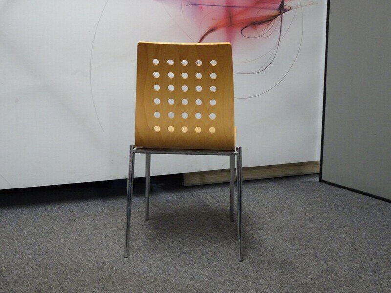 Beech Plywood Chair with Perforated Back