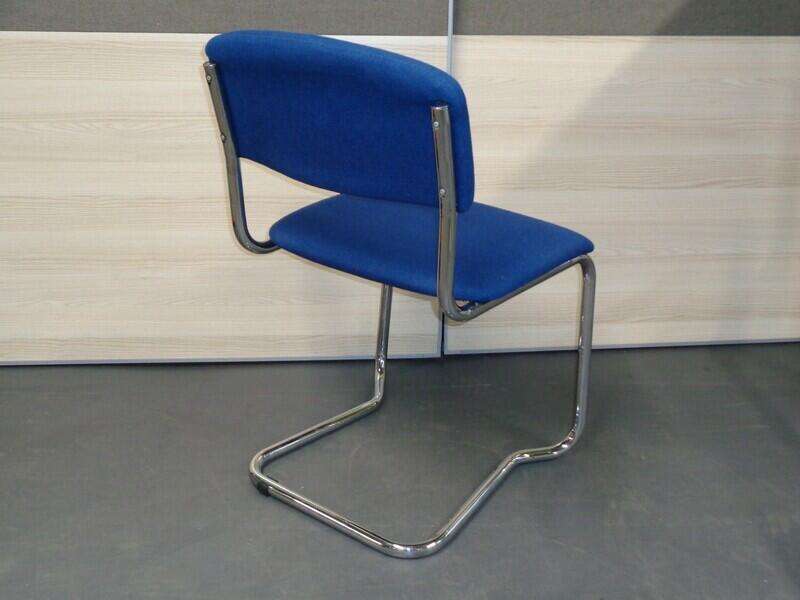 Blue fabric meeting chair