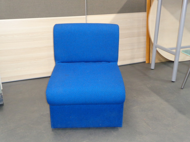 Blue Fabric Low Chair