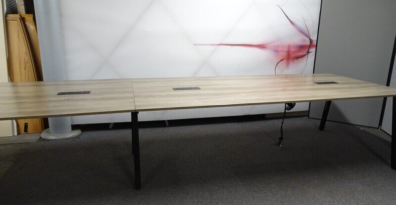 4800w mm Techo Boardroom Table with Oak Top