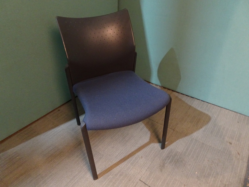 Senator Trillipse Blue amp Graphite Meeting Chair without Arms
