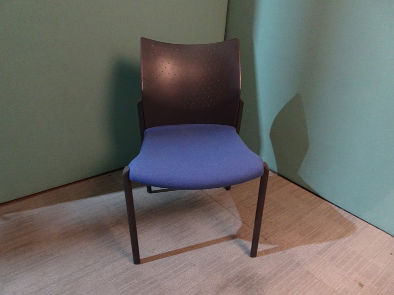 Senator Trillipse Blue amp Graphite Meeting Chair without Arms 