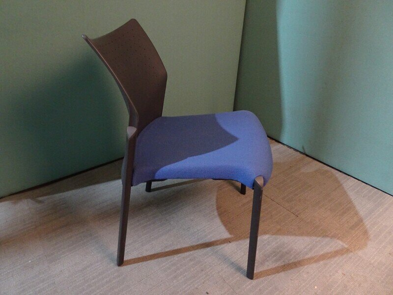 Senator Trillipse Blue & Graphite Meeting Chair without Arms 