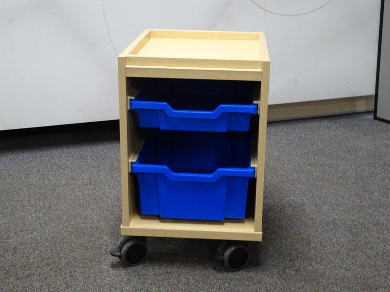 Mobile Storage Unit with 2 Gratnells Trays