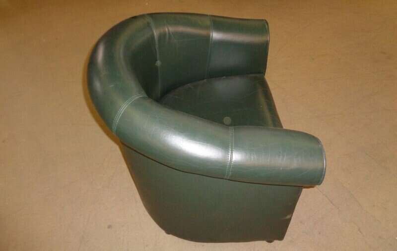 Green Leather Tub Chair