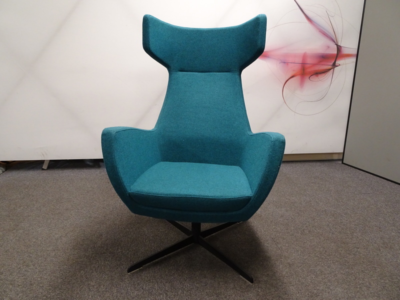 Aqua Wing Back Swivel Chair