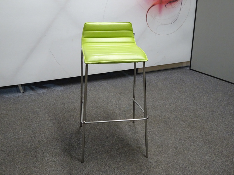Task Sam Faux Leather Bar Stool in Lime Green