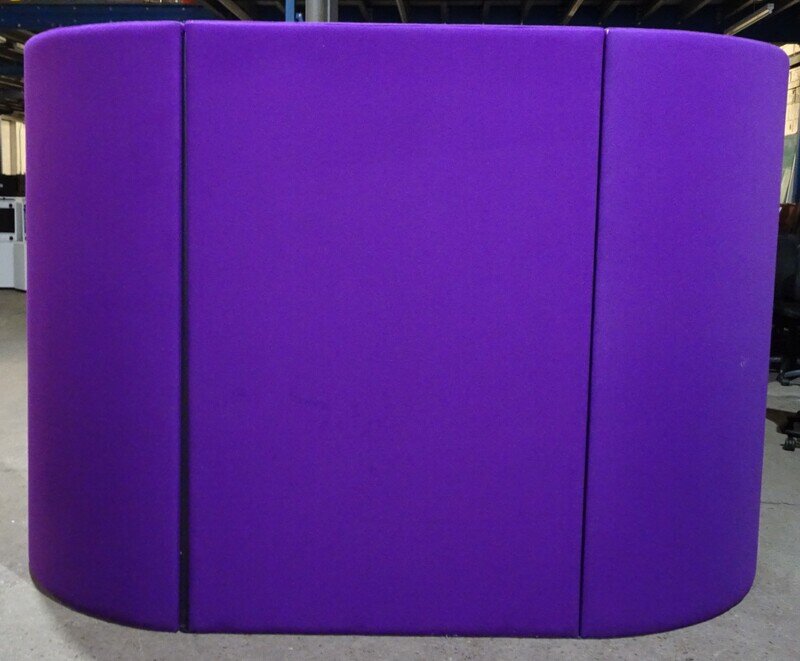 Acoustic Floor Standing Pod in Purple & Grey