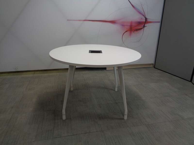 1100dia mm Herman Miller Abak Circular Table with Electric Console