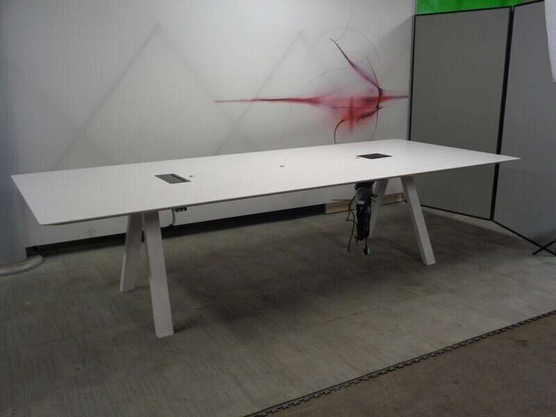 3 Metre White Boardroom Table