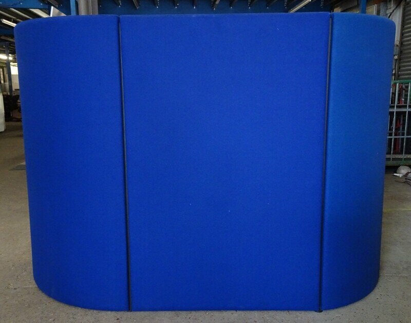 Acoustic Floor Standing Pod in Navy Blue & Grey