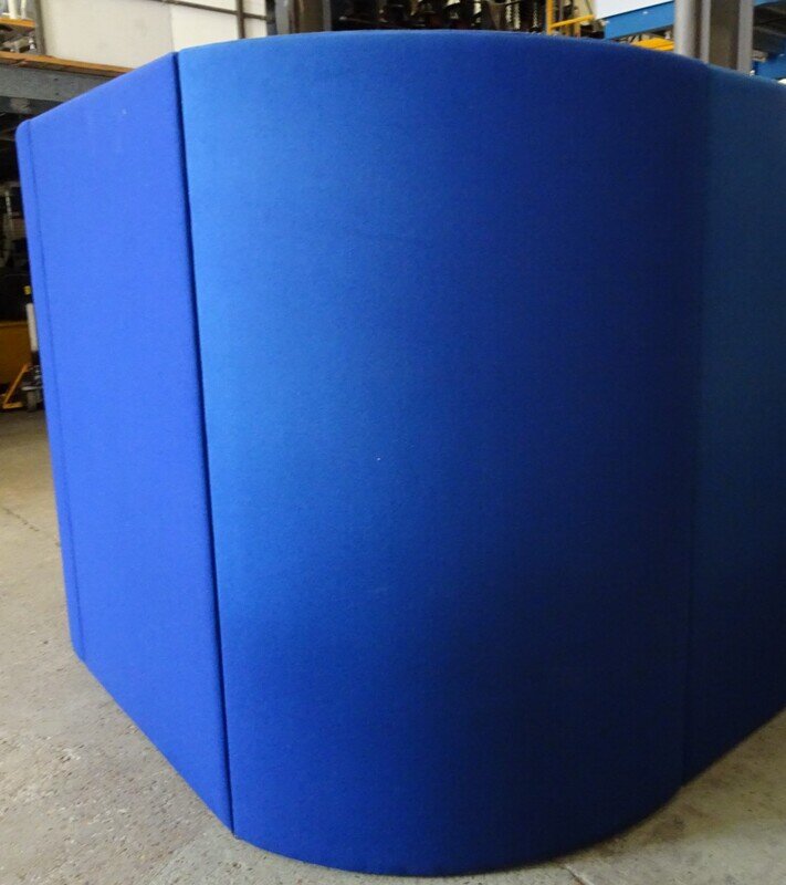 Acoustic Floor Standing Pod in Navy Blue & Grey