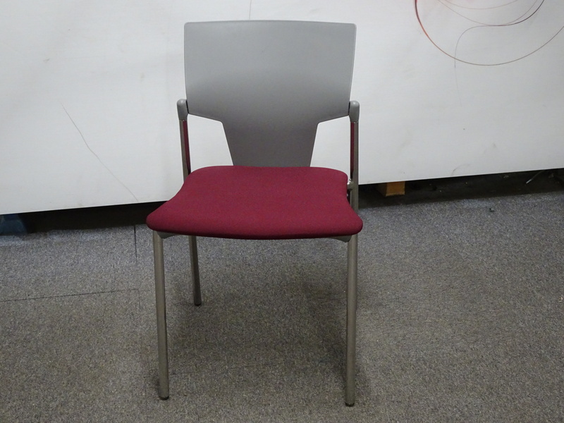 Pledge Ikon Chair in Grey and Burgundy