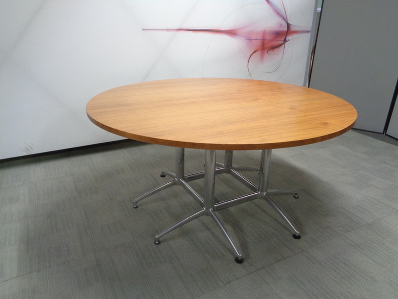 Circular Oak Boardroom Table