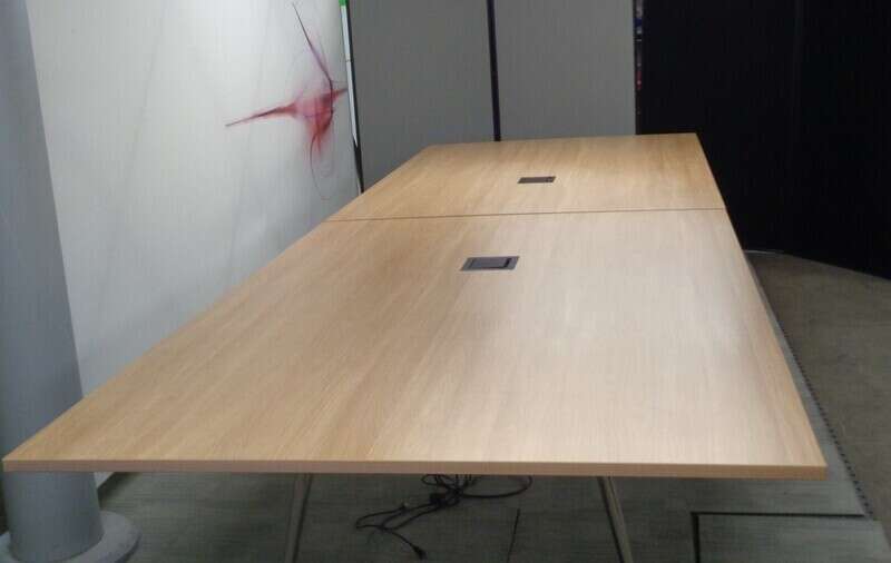 4300 x 1500mm Oak Boardroom Table 