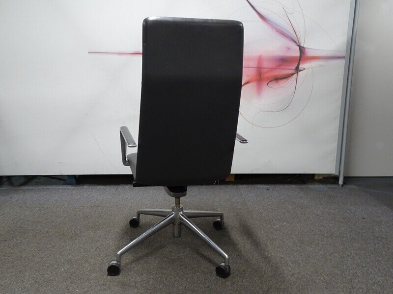 Brunner Finasoft High Back Grey Leather Chair