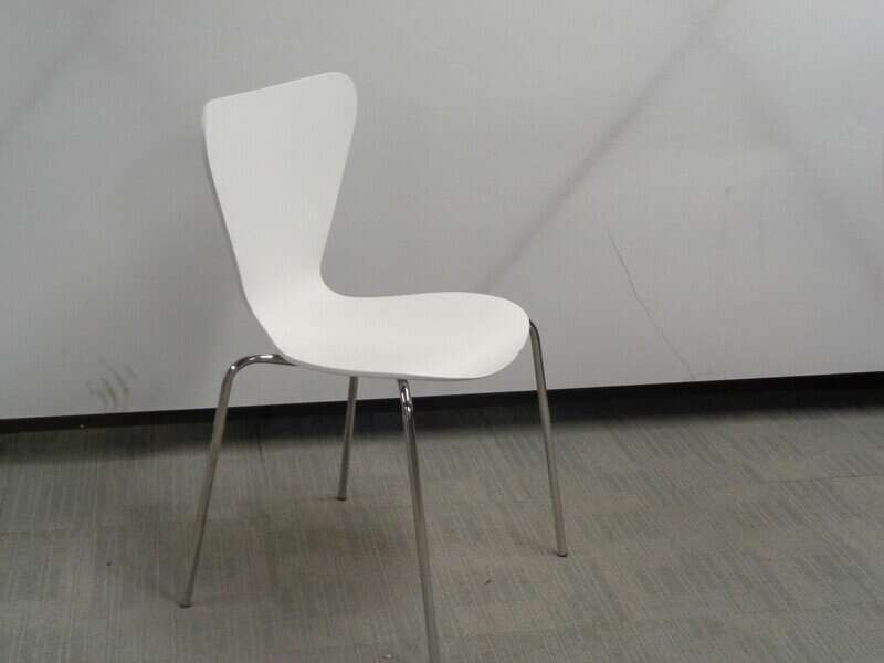 White stacking chair