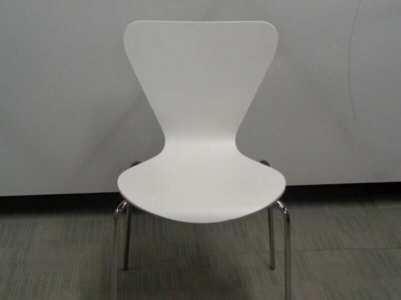 White stacking chair