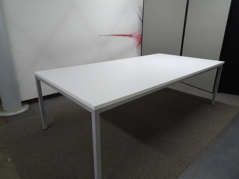 2400w mm Large White Meeting Table